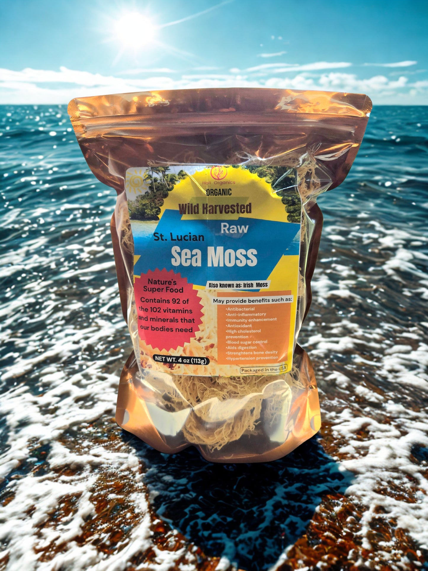 4oz Original Wildcrafted St. Lucian Raw Sea Moss