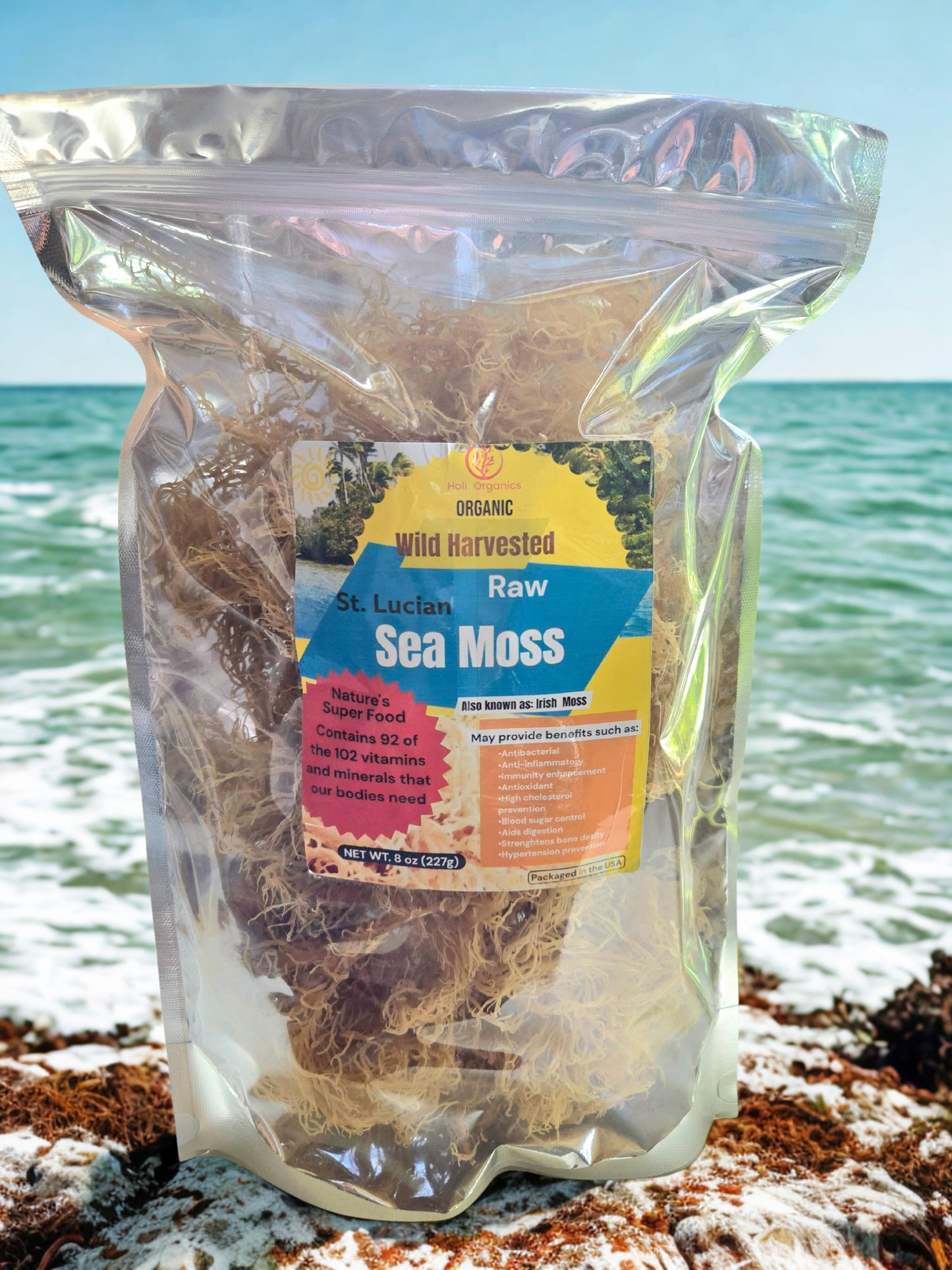 8oz Wildcrafted Original St. Lucian Raw Sea Moss