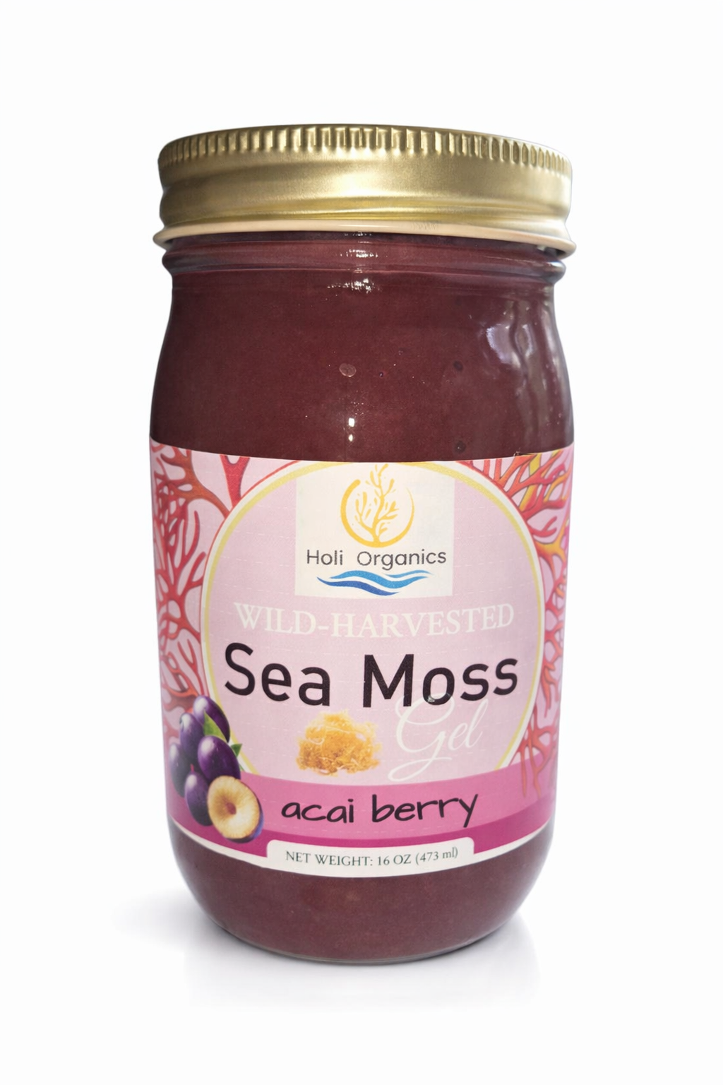Acai Berry Infused Sea Moss Gel 16oz