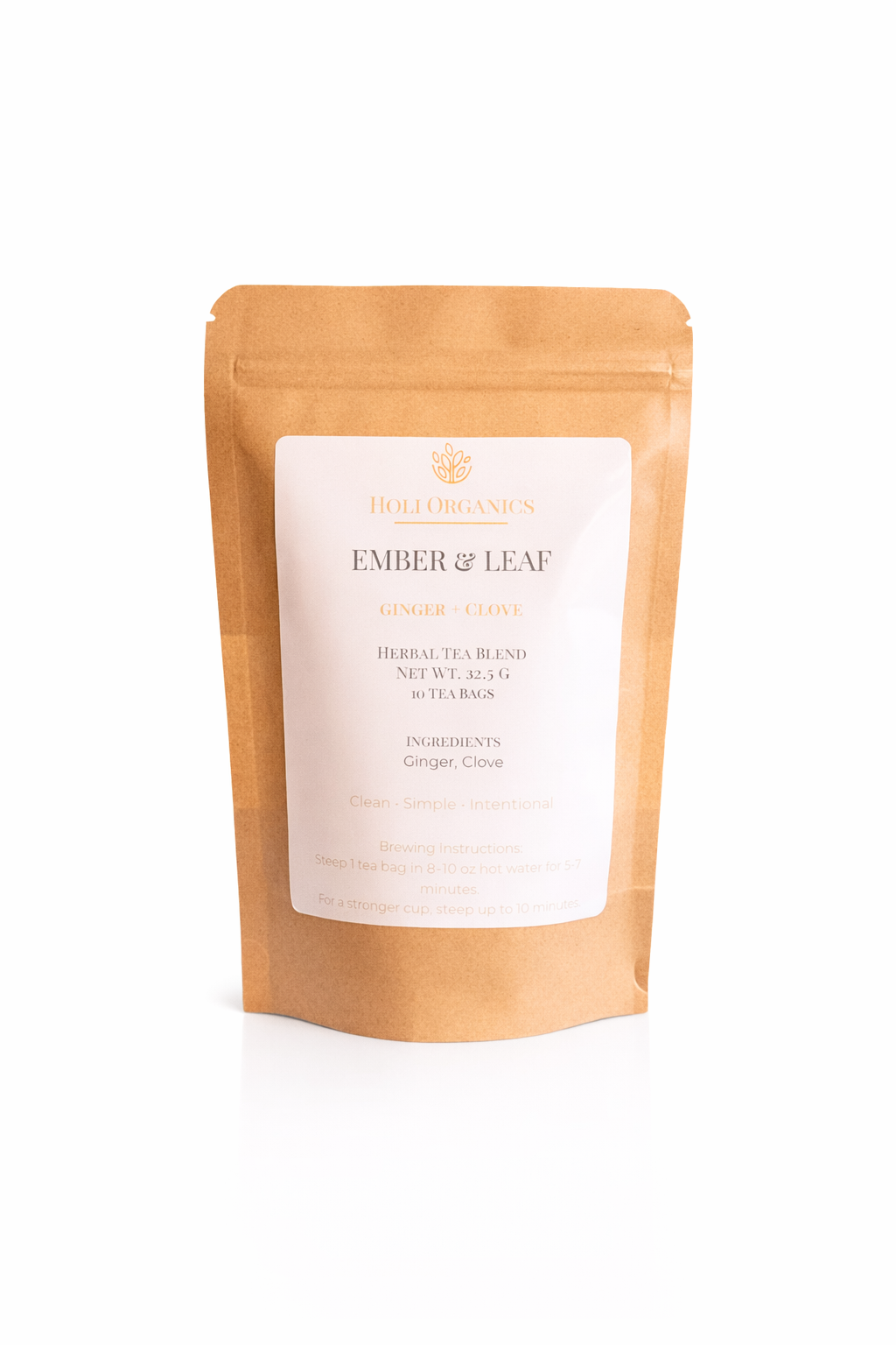 Ember & Leaf - Clove & Ginger Herbal Tea Bags - Caffeine Free