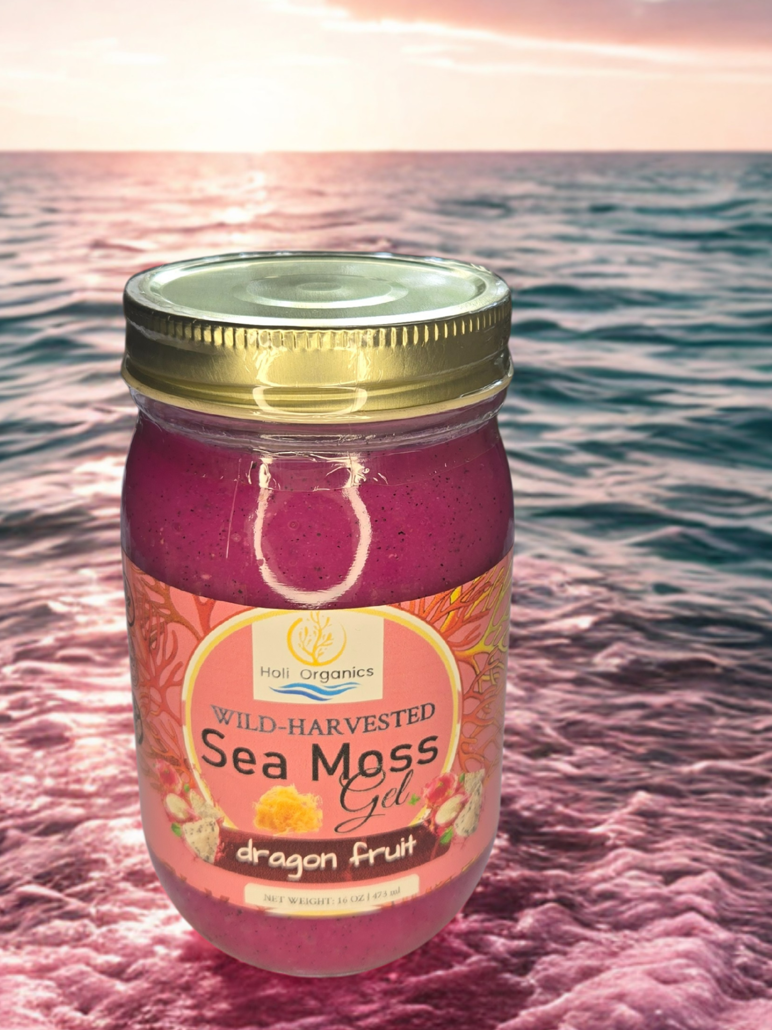 Dragon Fruit Infused Sea Moss Gel 16oz